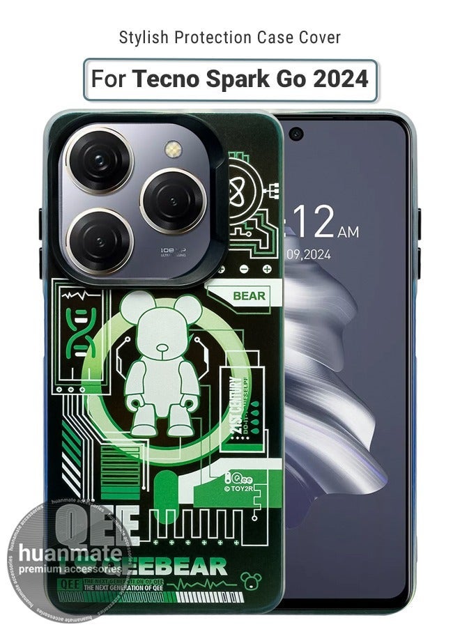 Tecno Spark Go 2024 Silicone Cover MultiColor - Premium 2.0mm TPU Silicon, Enhanced Camera Protection with Lens Shield, Shockproof & Water-Proof Cover for Tecno Spark Go 2024