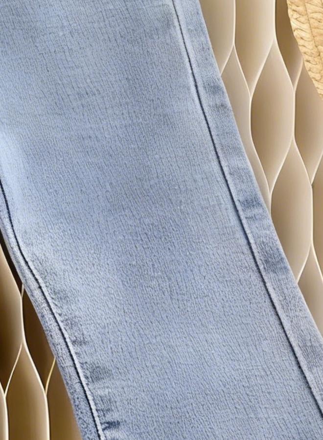 Take Two Girls Blue Flare Jeans with Lace Trim - Image 4