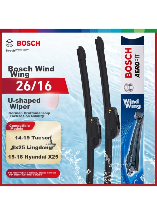 بوش Bosch شفرة مساحة الزجاج الأمامي، على شكل حرف U 26/16 - Image 2