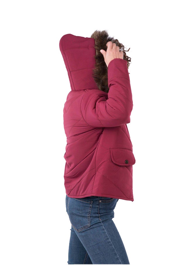 Youthful - short padded parka faux-fur - Image 1