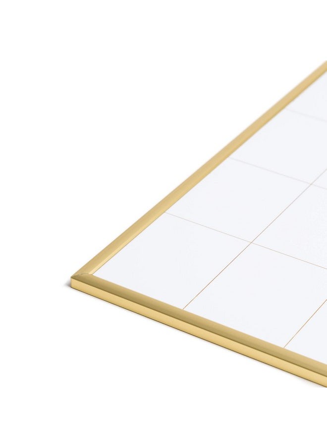 U Brands - Monthly Calendar Magnetic Dry Erase Board, Gold Aluminum Frame, 16" X 20" (6710U00-01) - Image 1