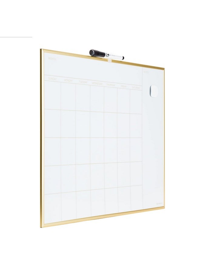 U Brands - Monthly Calendar Magnetic Dry Erase Board, Gold Aluminum Frame, 16" X 20" (6710U00-01) - Image 1