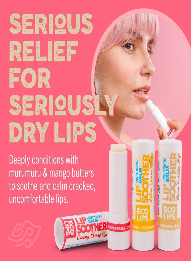 Eco Lips Conditioning Lip Soother Lip Balm – Natural & Moisturizing Lip Care with Shea & Murumuru Butter, Clean Beauty, Daily Hydration & Protection for Chapped Lips, Variety 3-pack 0.15 oz. - Image 3