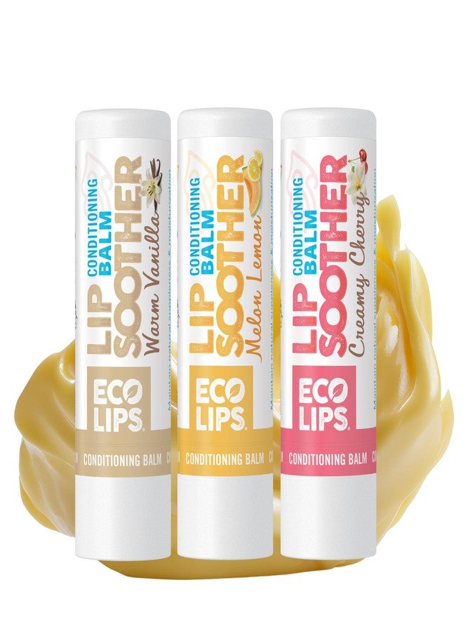 Eco Lips Conditioning Lip Soother Lip Balm – Natural & Moisturizing Lip Care with Shea & Murumuru Butter, Clean Beauty, Daily Hydration & Protection for Chapped Lips, Variety 3-pack 0.15 oz. - Image 1