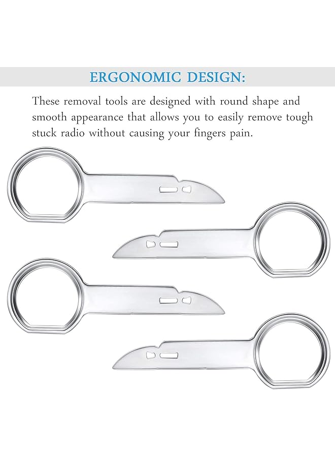 Excefore Car Radio Removal Tool Key, Radio Removal Tool Key Set With Easy Grip Handles, Car Cd Dvd Host Key Disassembly Tool For Ford, Mercedes And Audi (8Pcs) - Image 5