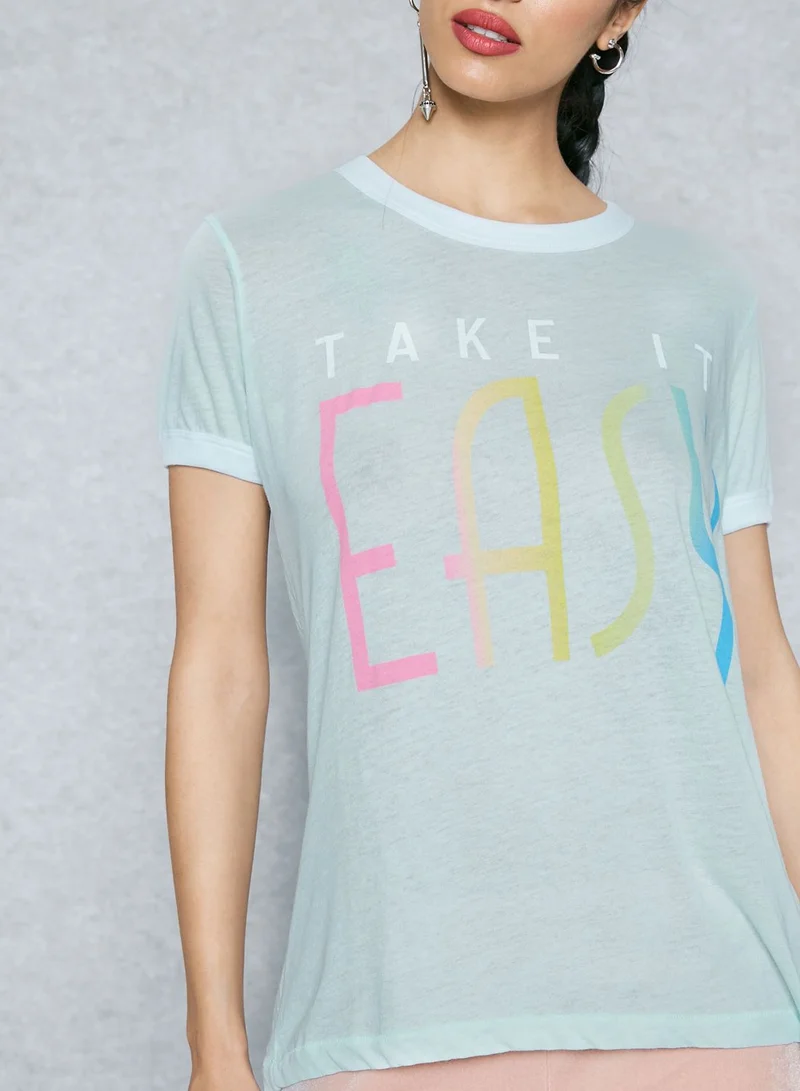 WILDFOX Slogan T-Shirt