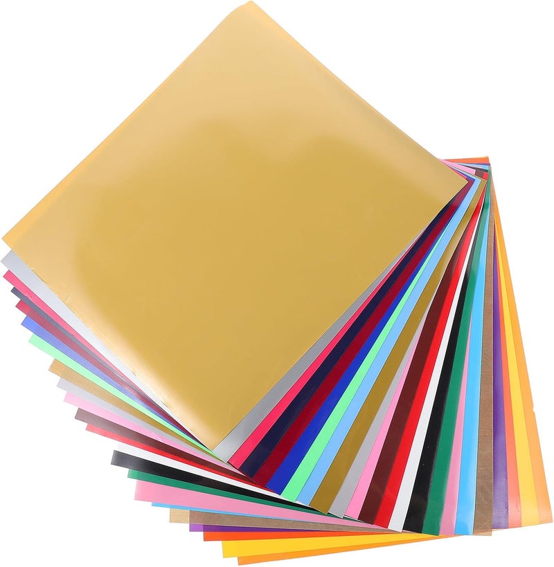 Adorainbow 23pcs Heat Transfer Vinyl Film Set 12"x10" Pu Material DIY Craft Iron-on Garment Film for T-Shirts and Bags, Suitable for Sewing and Custom Decoration - Image 1