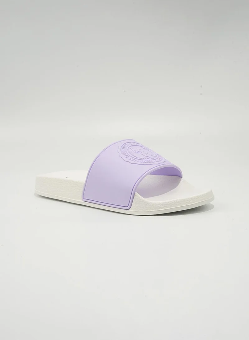U.S. Polo Assn. Seth Women's Slip-On Comfortable Casual Everyday Slide Sandals - Purple