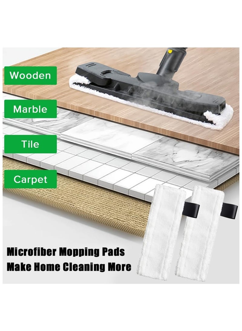 Arabest 4 Pack Replacement Microfibre Mop Cloths with Pads Set Fits for Karcher Steam Cleaner SC2 SC3 SC4 SC5 Accessories（2 Rag Nozzle Covers & for Karchers 2 Microfiber Mopping Pads）  - Image 3