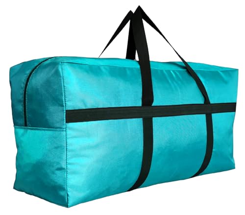 DoYiKe Extra Large Storage Duffle Bag with Zippers and Handles Turquoise Big Foldable Duffle Bag for Travel 100L - Image 1