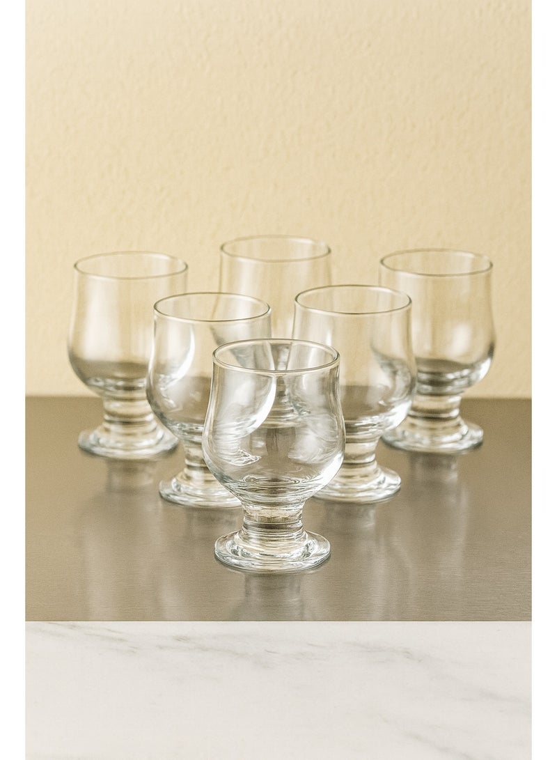 BLOOM 6 Piece Beverage Cup Set Clear Glass 200 Milliliter - Image 1