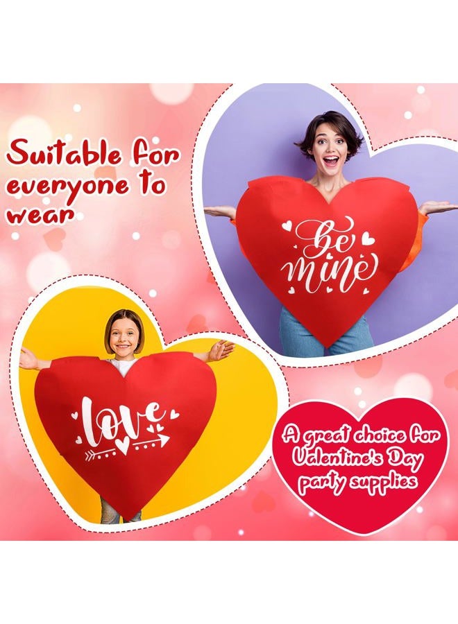Iceyyyy 2 Pcs Valentine's Day Heart Costume Adult-Felt Red Heart Waistcoat Costumes for Man Woman-Funny Valentine Tunic Costume for Valentine's Day Celebration Cosplay Party - Image 5