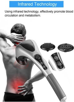 AirYoung Handheld Double Head Full Body Massager Back Massage Machine with Heating Vibration Infrared Dual Percussion Electric Massager for Neck,Shoulder,Arms,Legs,Foot,Muscle Pain,Tension Relief  - Image 3