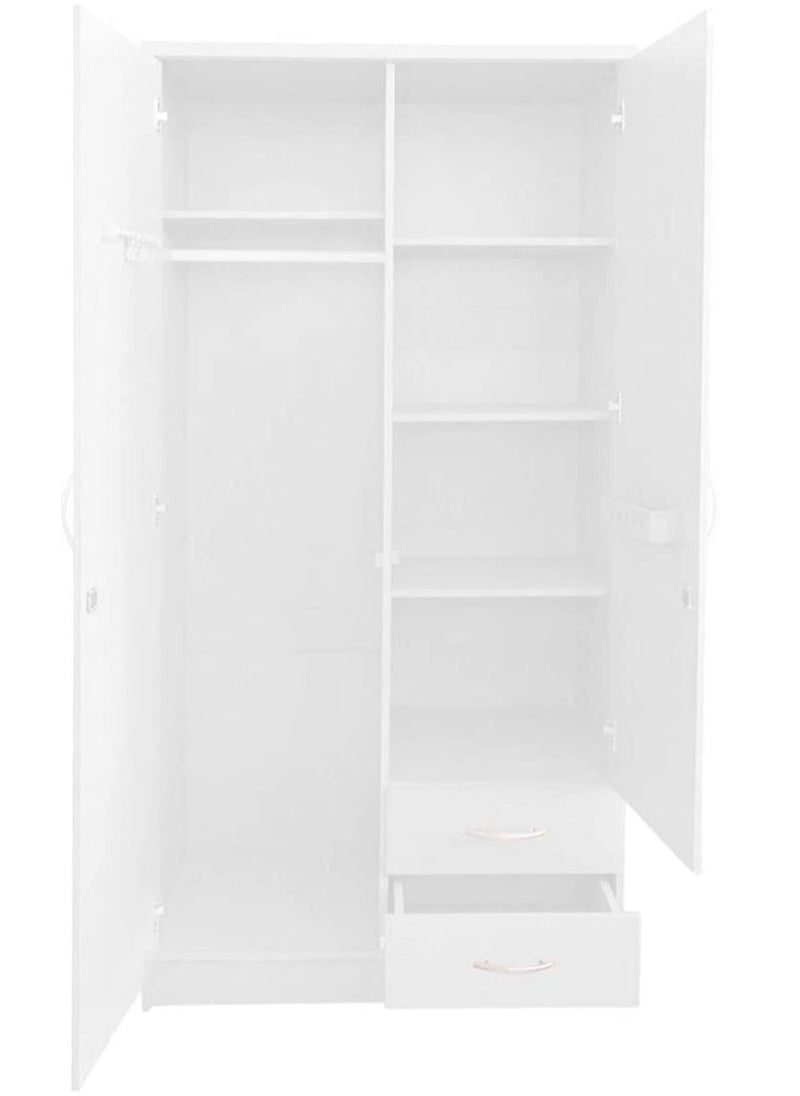 KARNAK 2 Door Wooden Wardrobe Cabinet / Cupboard Engineered Wood Perfect Modern Stylish Heavy Duty  - Image 2