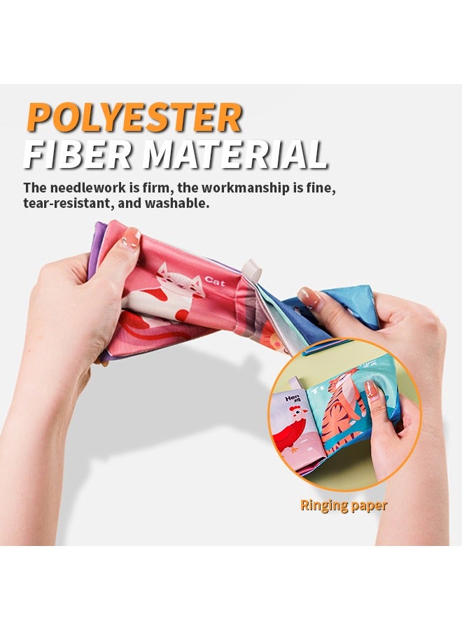 6-Piece Cloth Book, Non-toxic Fabric Book with Cute Cartoon Patterns, Ideal for Early Learning and Playtime - Image 4