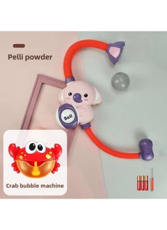 Children's Bath Toy Elephant Koala Electric Shower Sprinkler Water Sprinkling Bath Internet Red Same-Specifications:Pink Elephant Shower Battery Version + Electric Crab Bubble Machine