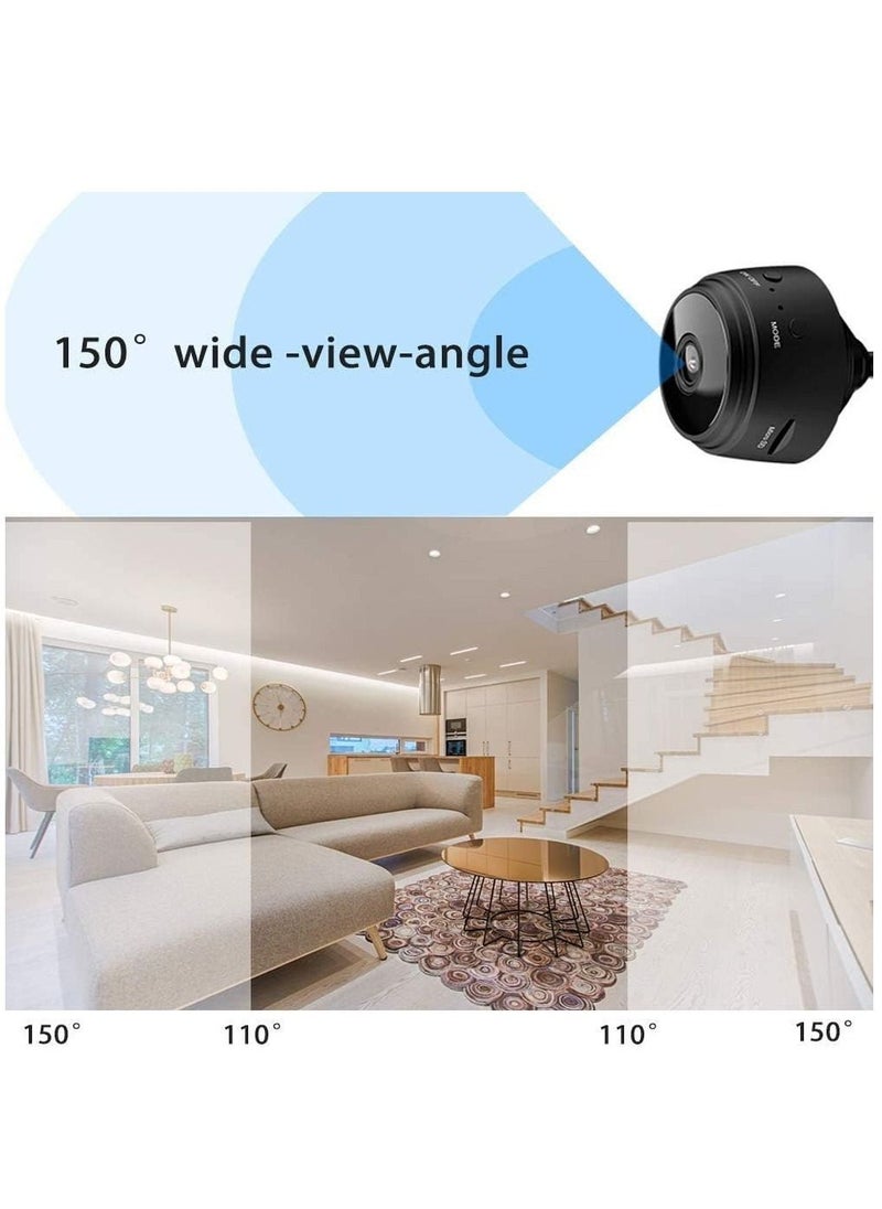 Generic - Mini Hidden Camera WiFi Small Wireless Video Camera Full HD 1080P Night Vision Motion Sensor Support SD Card for iPhone Android Video Detection Security Nanny Surveillance Cam (Black) - Image 1