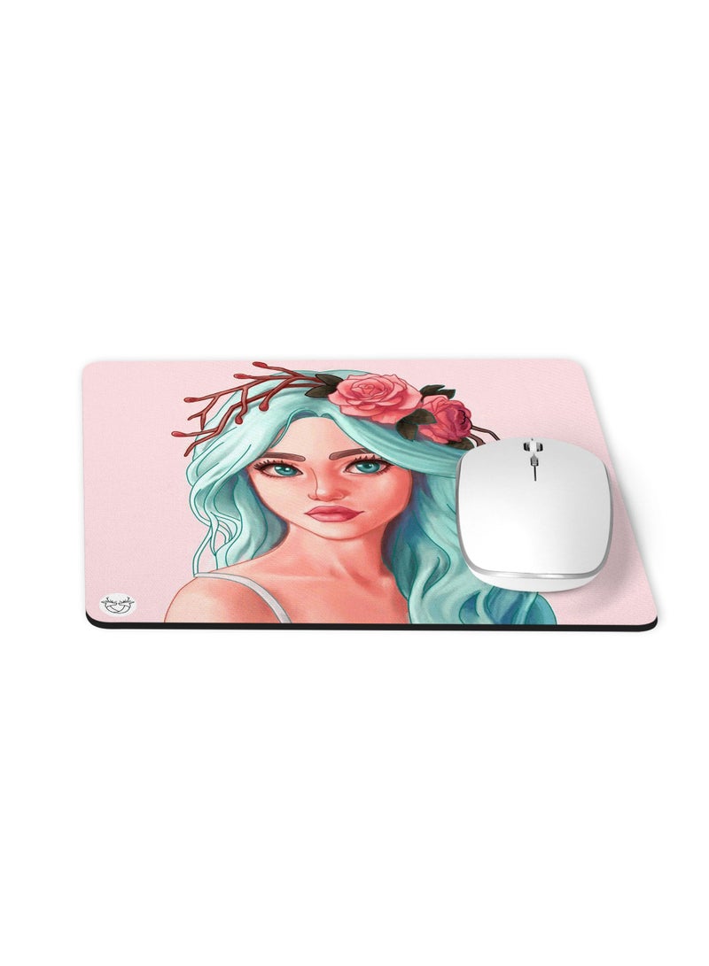 Reeman Design Mouse pad printed with a girl's drawing design