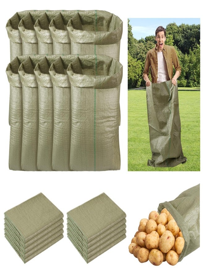 ECcandiedhaws 20Pcs Potato Sack Race Bags Large Size Game Race Bag Set Suitable for Carnival Easter Christmas Outside Lawn Sports Games, Birthday Parties, Outdoor Family Gatherings, Barbecues - Image 1