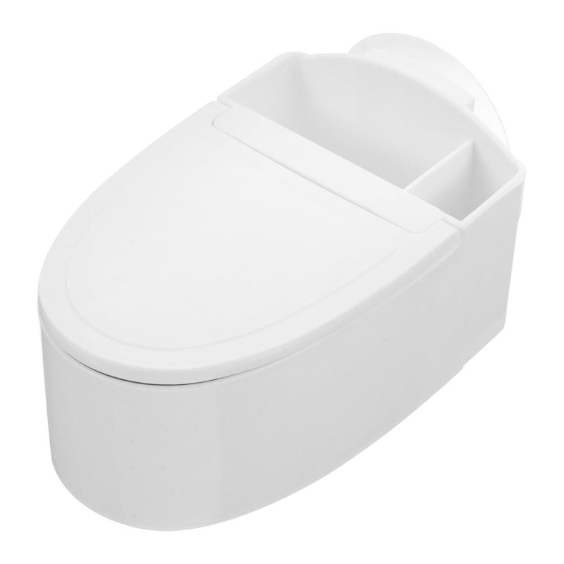 Windproof Wall Mounted Ashtray With Lid Toilet Shaped Bathroom Ash Can No Drill Installation - Image 2
