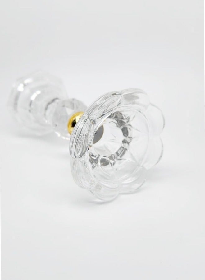 WAW Mini Crystal Candlestick Holder Clear\Gold - Image 4