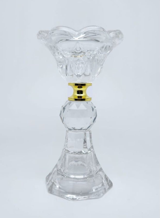 WAW Mini Crystal Candlestick Holder Clear\Gold - Image 3