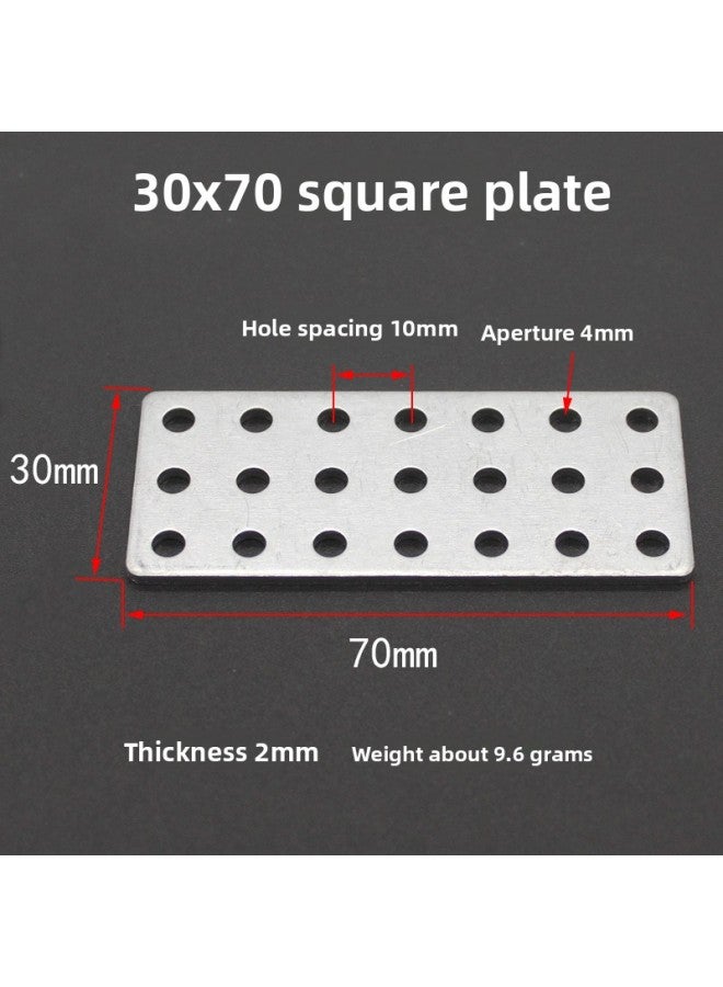 Fixed Strip Toy Hole Square Plate U-shaped Accessories Angle Size Technology Small Production Base Plate Assembly DIY Aluminum Alloy Belt 