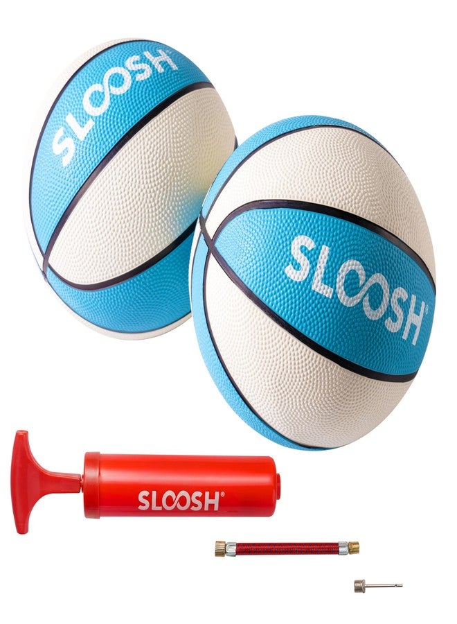 Sloosh 2 Packs 7" Pool Basketballs, Great for Floating Water Basketball Hoops, Swimming Water Toy for Kids and Adults, Pool Games Pool Party (Aquablue) - Image 1
