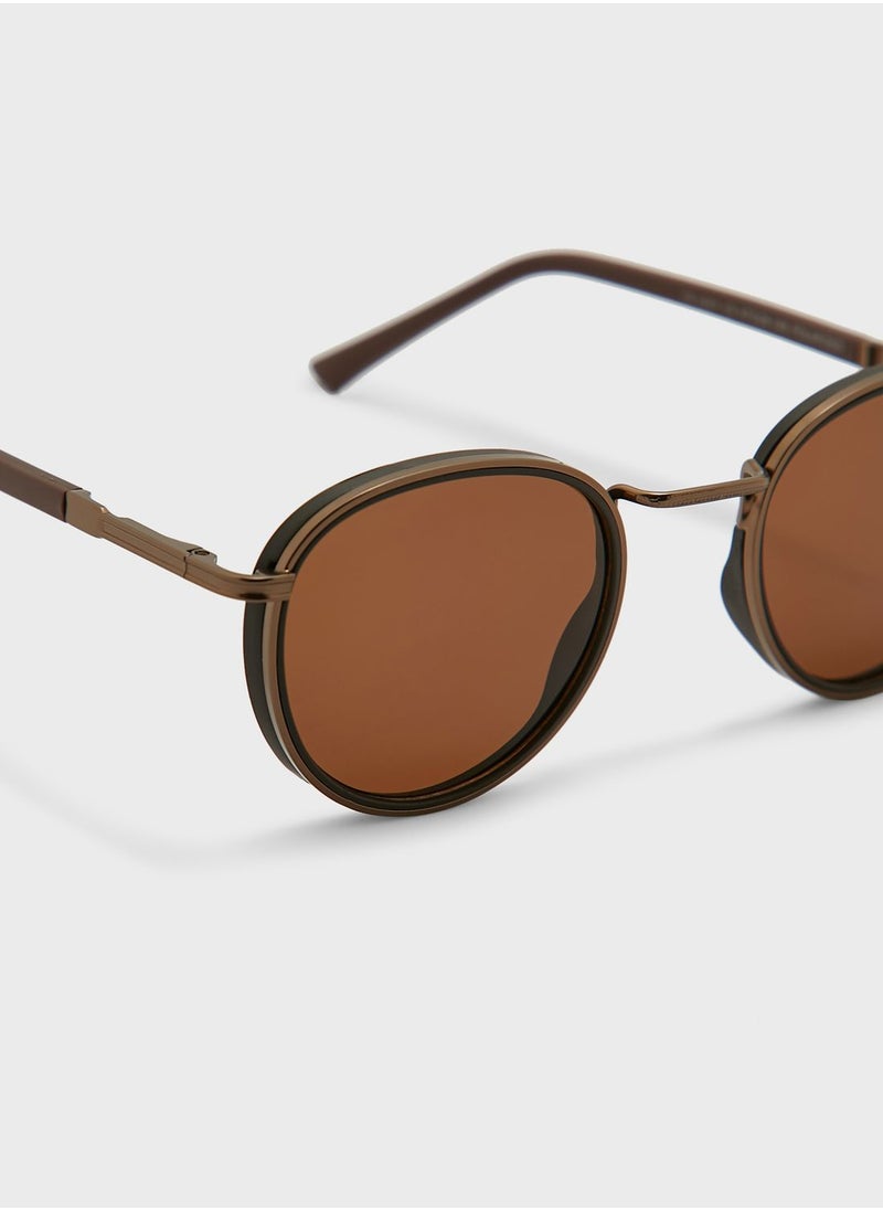 Robert Wood - Polarized Round Sunglasses - Image 1