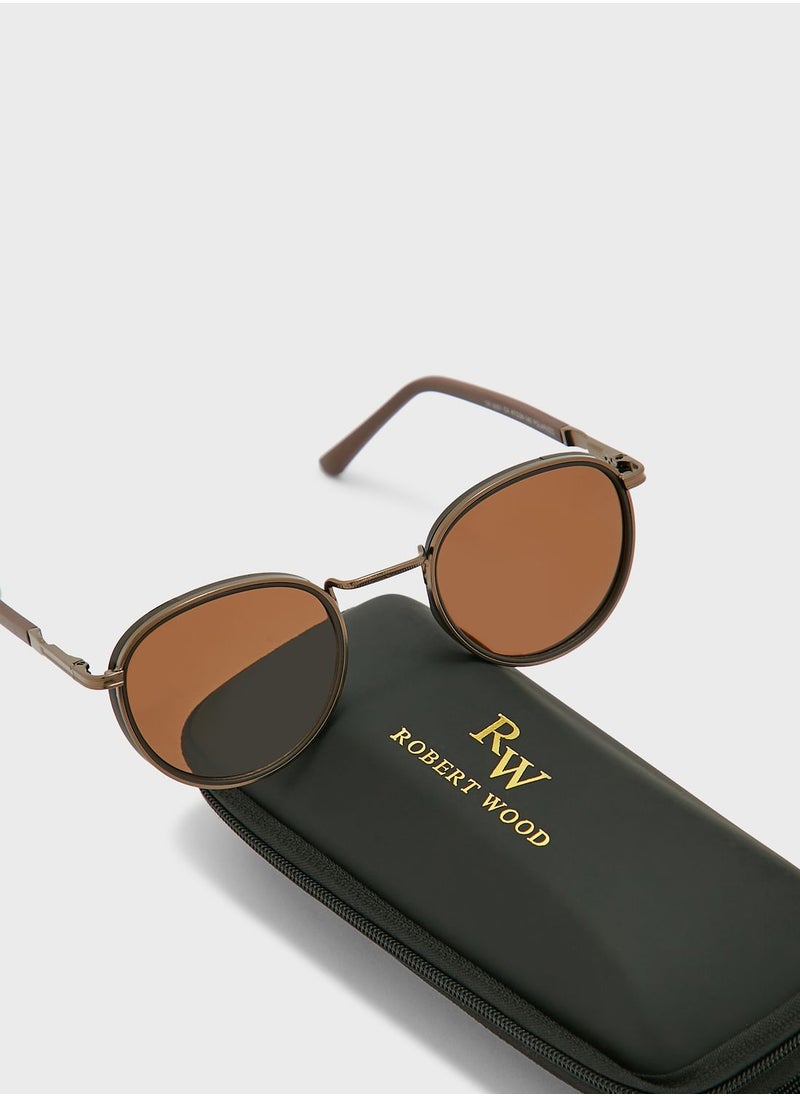 Robert Wood - Polarized Round Sunglasses - Image 1
