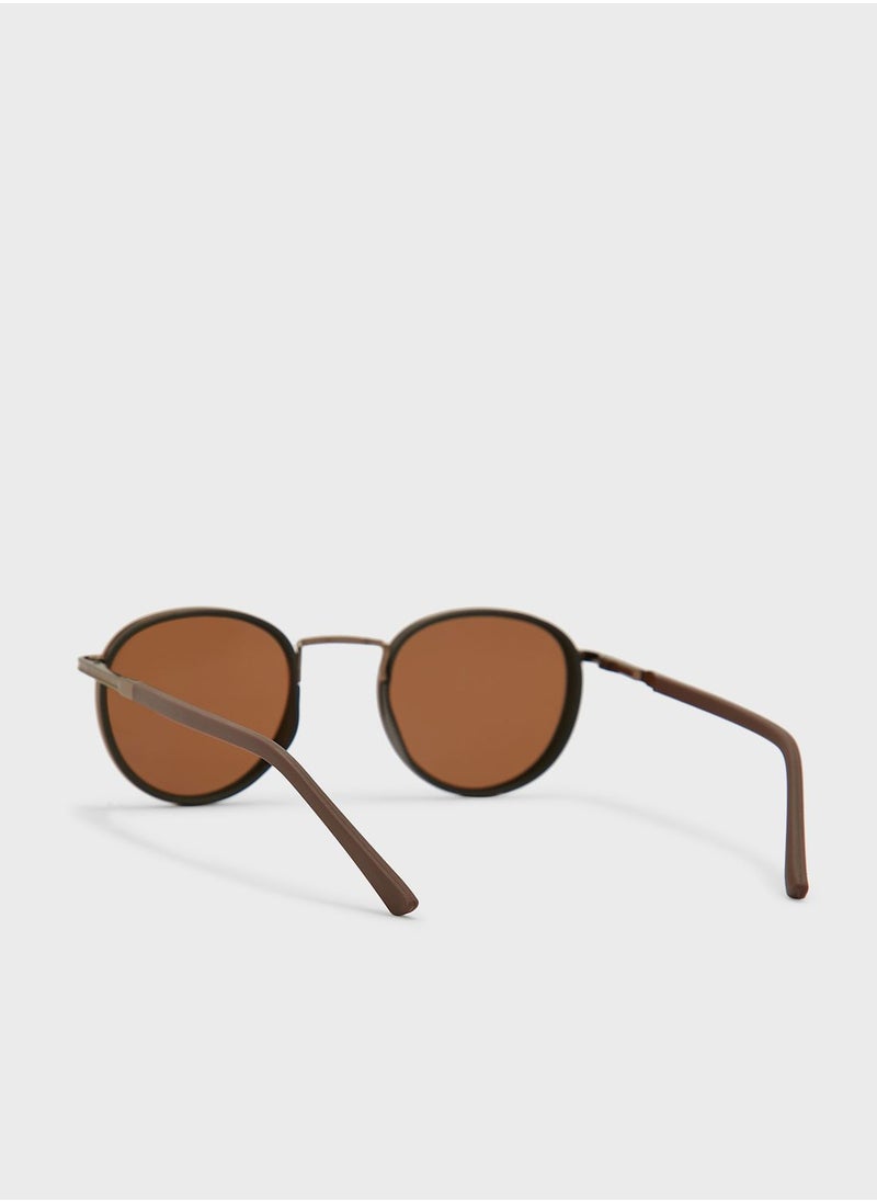 Robert Wood - Polarized Round Sunglasses - Image 1