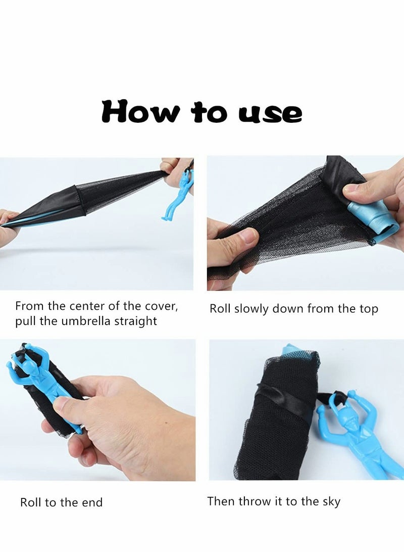 KASTWAVE Parachute Toy, 6 Pieces Children's Flying Toys with Tangle Free Throwing Hand Throw Army Man, Outdoor Play Gifts for Kids - Image 4