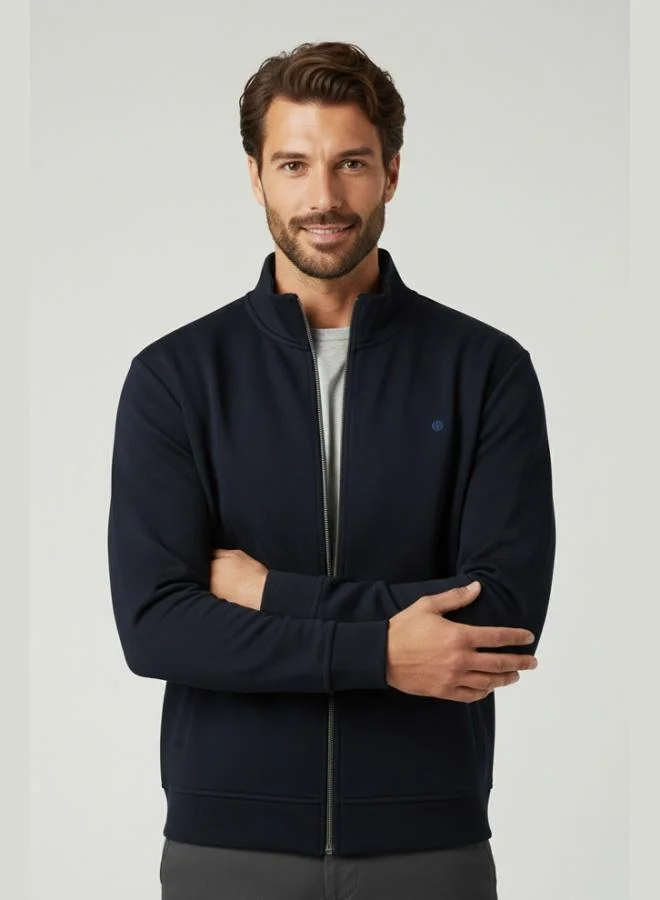 Buratti  Buratti Cotton Blend Regular Fit Stand-Up Collar Cardigan for Men 5901223 for Men | Best Price UAE