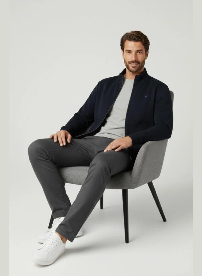 Buratti  Buratti Cotton Blend Regular Fit Stand-Up Collar Cardigan for Men 5901223 for Men | Best Price UAE