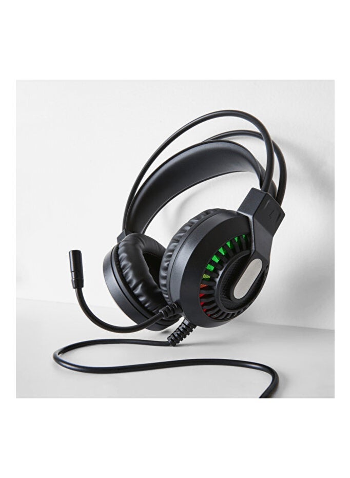 Power Zone PZ-3000 Gaming Headset, Wired Over Ear Headphones with Noise Cancelling Microphone, Gaming Headphones for PC Computer Console, Ergonomic Comfort LED Light Gaming Headset - Image 1