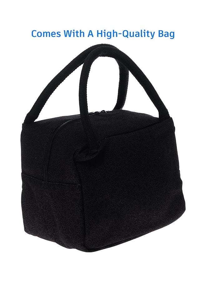 2 Pieces Black Lunch Bag with Food Container Multicolor ‎22 x 15 x 18 cm