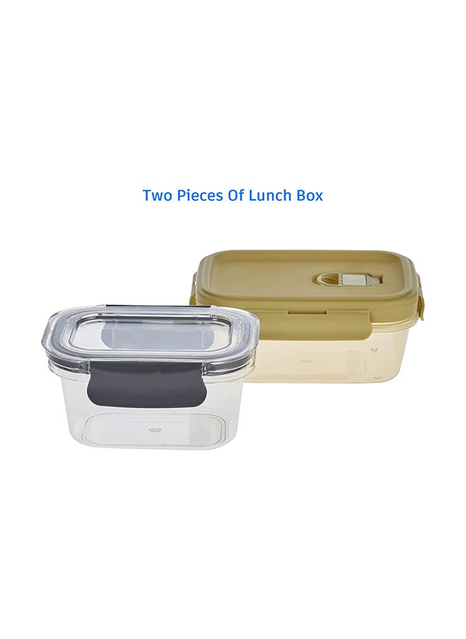 2 Pieces Black Lunch Bag with Food Container Multicolor ‎22 x 15 x 18 cm