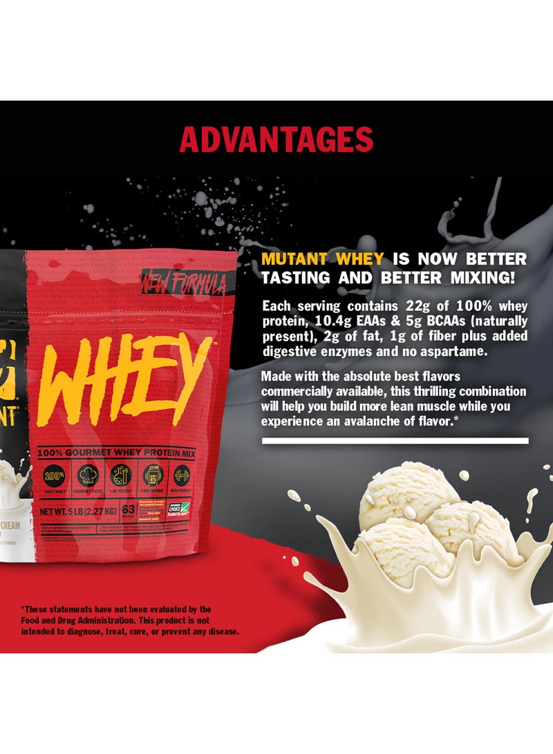 Mutant Whey 100% Gourmet Whey Protein Mix - Cookies & Cream 908 g - 2lb - Image 4