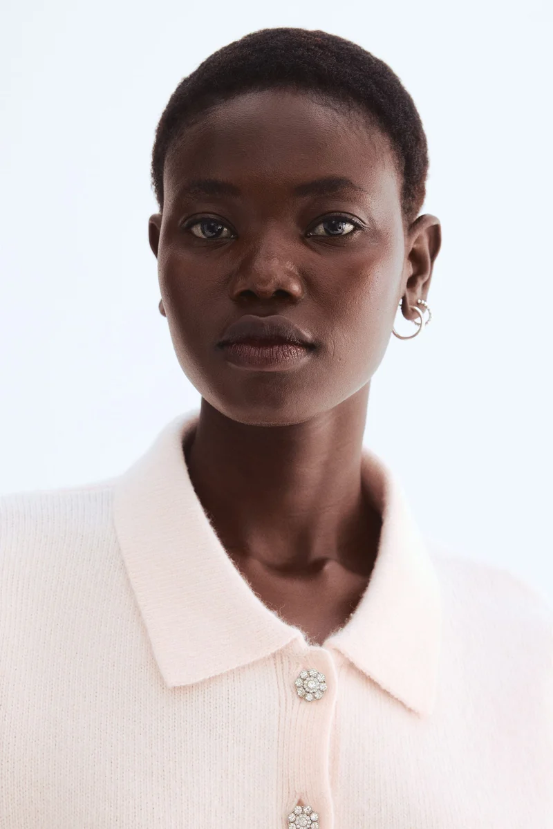 H&M Short-sleeved collared cardigan