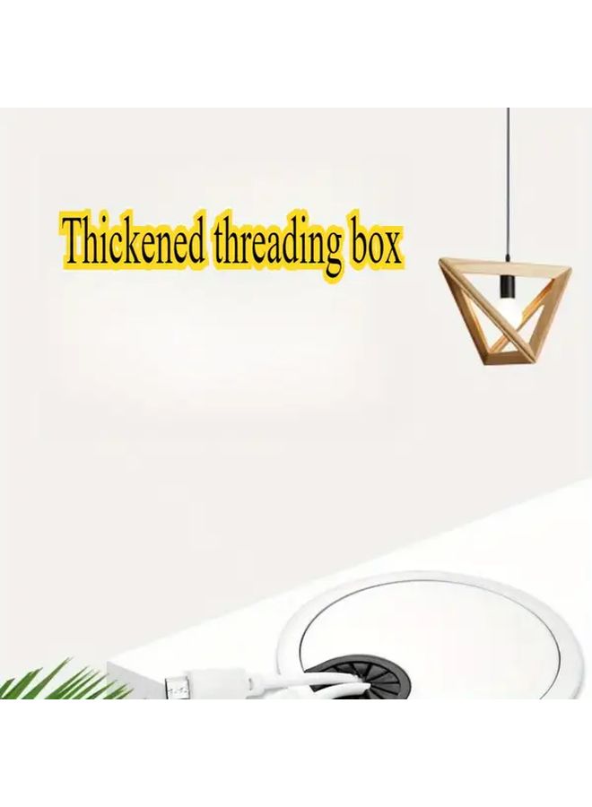 2Pcs White Plastic 60mm Round Cable Management Holes For Home And Office Desk - Image 5