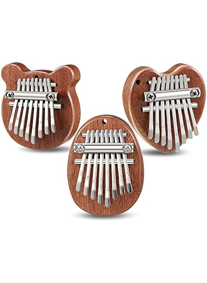 Generic Mini Thumb Piano 8 Key Finger Kalimba Oval Bear Hand Musical Instruments Kid Adult  Birthday Party Gift (2.7 Inch)  - Image 1