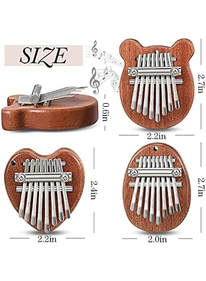 Generic Mini Thumb Piano 8 Key Finger Kalimba Oval Bear Hand Musical Instruments Kid Adult  Birthday Party Gift (2.7 Inch)  - Image 2