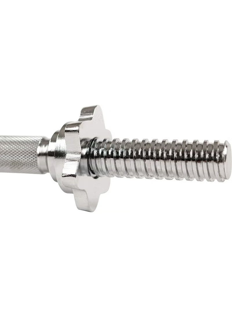 Chrome dumbbell bar 35-40cm, 2 pieces - Silver - Image 3