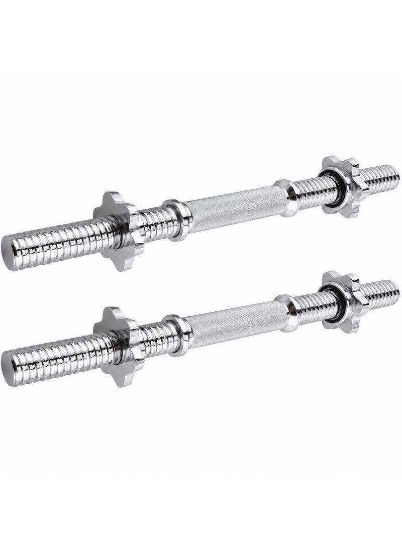 Chrome dumbbell bar 35-40cm, 2 pieces - Silver - Image 2