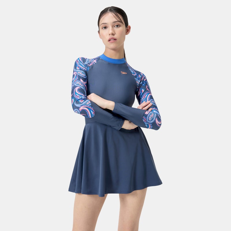speedo Women's Long Sleeve Swimming Dress - Image 1