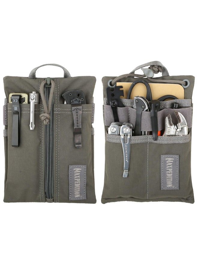MAXPEDITION Platy Pocket Organizer, Durable EDC Tool Pouch for Men, Neck Wallet with Paracord Lanyard, Holds Flashlight, Multitool, Pen, Notebook (Foliage Green, 5" x 7") - Image 1