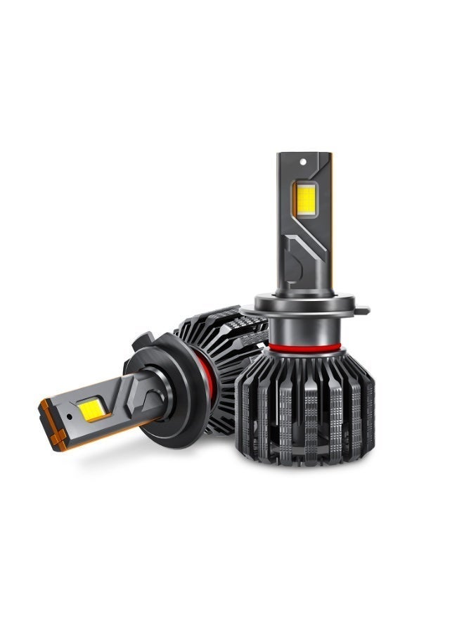 GPNE Upgraded LED Headlight Bulbs H7 H11 H4 6000K 150W 14500LM Super Bright Car Bulb for Night Driving Desert Use Plug and Play Cooling Fan (Pack of 2) - Image 1