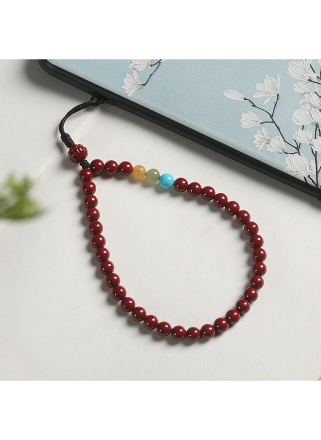 ماركة غير محددة Cinnabar سلسلة الهاتف المحمول قلادة الأرجواني الذهب الرمال قفل الأمان للرجال والنساء رائعة لمكافحة فقدان المعصم الحبل حالة الهاتف المحمول قلادة هدية - المواصفات: سلسلة الهاتف المحمول بسيطة الرمال الذهب الأرجواني [ruyi]  - Image 1