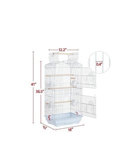 Large Bird cage with top stand 4 Food Container, 3 wood Stick and swing size 92 * 46 * 35.5 cm for big and medium parrots such as Casco Cockatoo conure Parakeet cockatiel - pzsku/Z5AB910E68B9FB1F130D3Z/45/_/1714448699/ff95e31a-0eb5-4ec8-ba40-e1fdad60c809