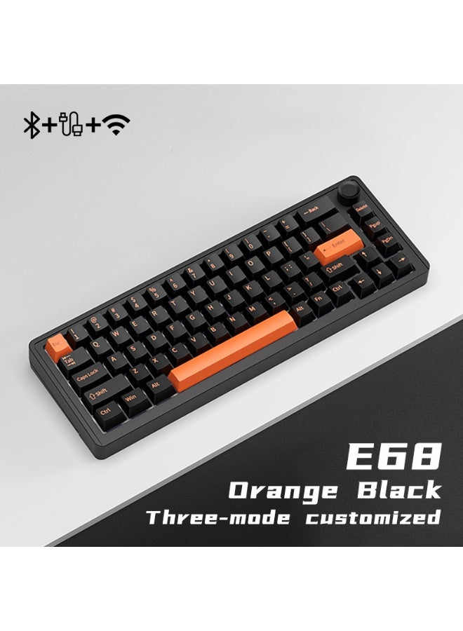 مكعب غاضب لوحة المفاتيح الميكانيكية الثقيلة FURYCUBE E68 بثلاثة أوضاع من الألمنيوم - Image 1